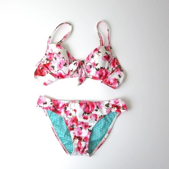 Guess Other - 90s Vintage GUESS Pink Floral Bikini Size XS